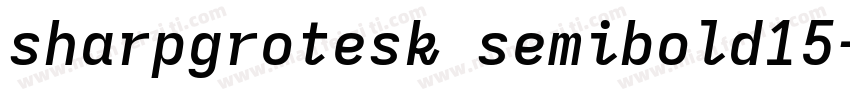 sharpgrotesk semibold15字体转换